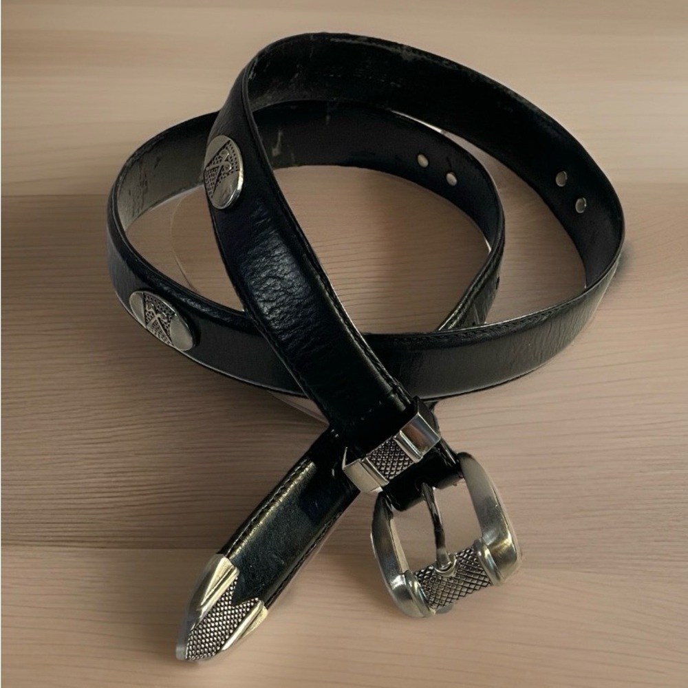 Men's Golf Club Conchos Genuine Leather Distressed Belt Size 38 4583 44" Long
